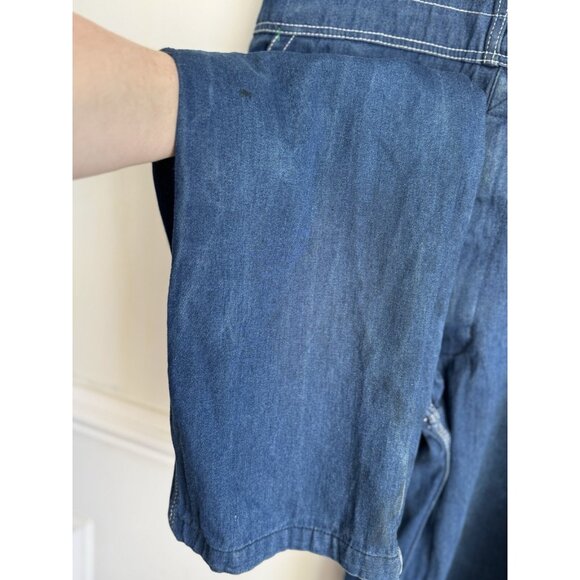 Vintage Liberty Denim Carpenter Farm Overalls Mens Workwear Chore Blue Jean - Picture 7 of 16
